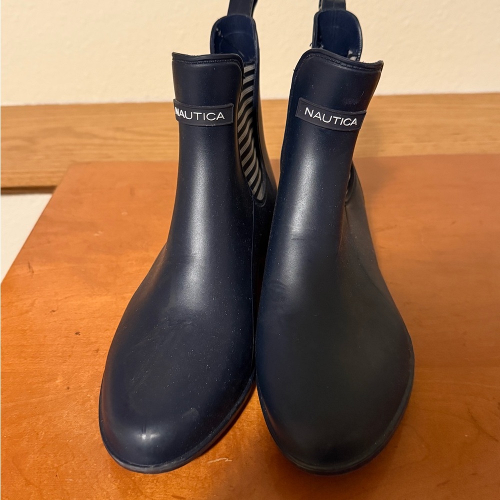 Nautica‎ Womens Navy Blue Boots Rain